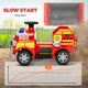 image 5 of AIYAPLAY 12V Ride on Fire Truck w/ Siren, Flashing Lights, Red