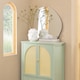 image 10 of SoBuy Sideboard Storage Cabinet with 4 Drawers & 2 Rattan Doors, Green, 27.6x13.4x35.4 inches, 26.6 kg - FSB72-GR
