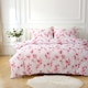 image 1 of Sakura Blossom Soft Easy Care Bed Linen Bedding Duvet Cover Quilt Set With Pillow Cases | Pink | Double