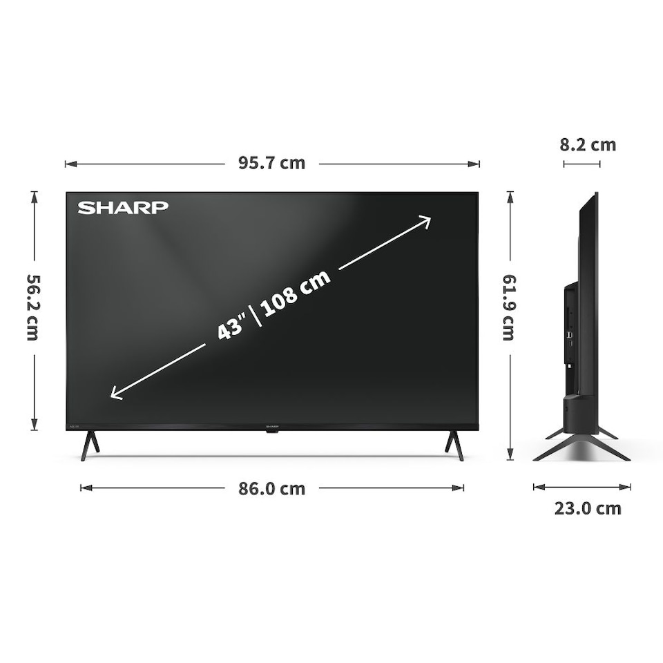 image 1 of SHARP 43HM5245KB 43 Inch 4K UHD Quantum Dot TiVo Smart TV
