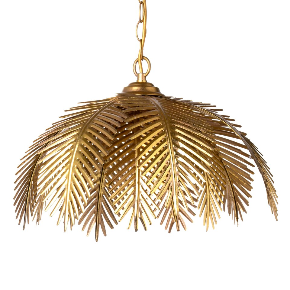 image 1 of BHS Brookby Palm Pendant, Satin Brass