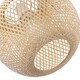 image 3 of Modern Spherical Cage Design Bamboo Strapping Pendant Lamp Shade | Brown