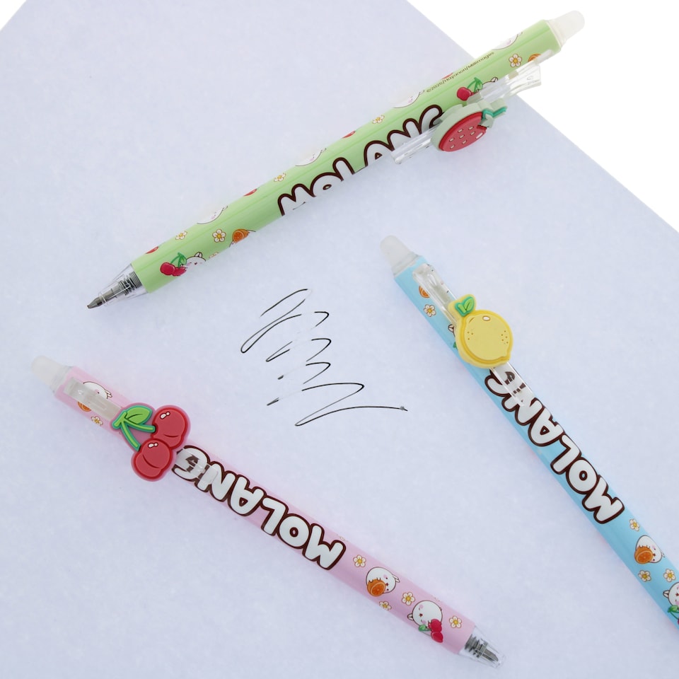 image 1 of Molang Erasable Gel Pens - Set of 3