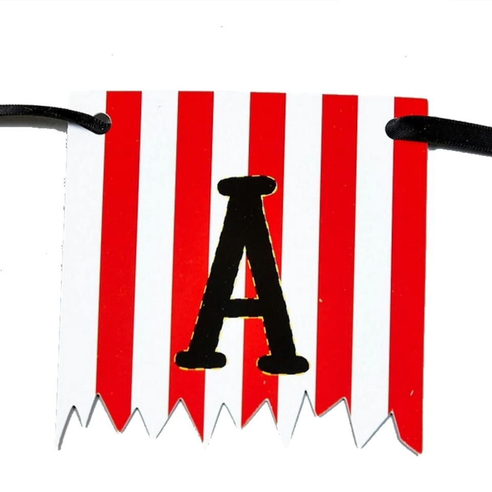 image 1 of Floss & Rock Make Your Own Party Bunting Kit - Pirate | Red | Black