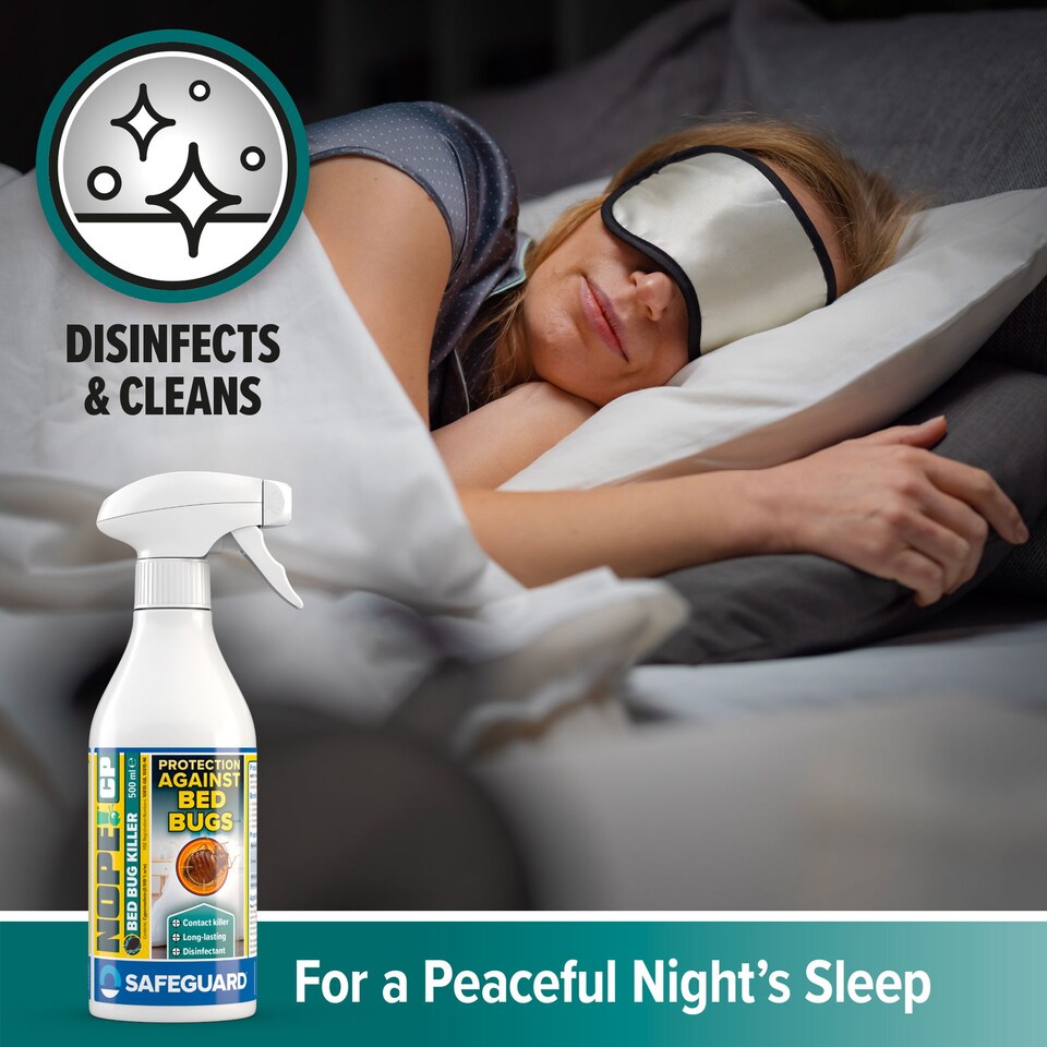 image 1 of NOPE CP Bed Bug Killer Spray Treatment - 500ml - Odourless & Non-Staining for Mattress, Bed Frames, Carpets, Furniture
