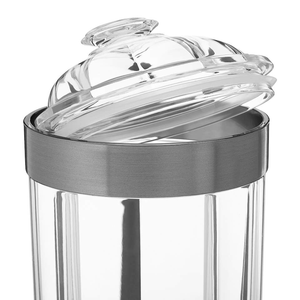 image 1 of Maison by Premier Large Silver Acrylic Canister