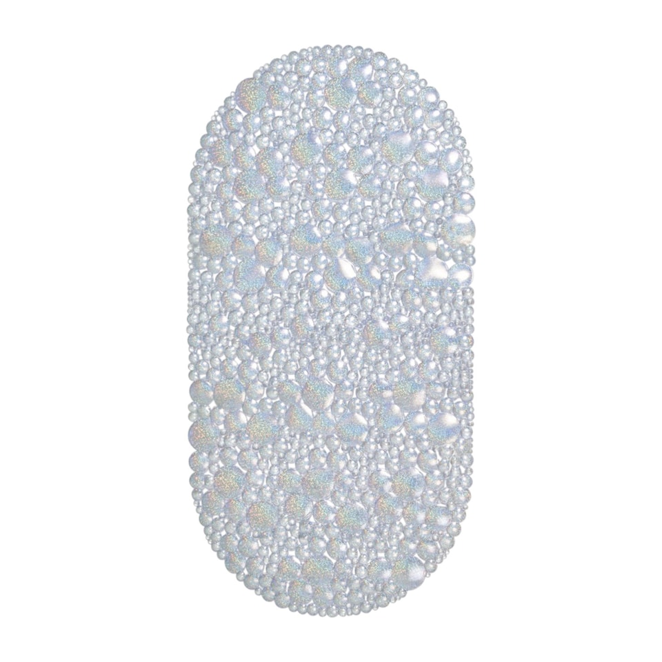 image 1 of Showerdrape Hyrdro Anti Slip Glitter PVC Bath Mat 68cm x 38cm | Grey | Glitter | 1