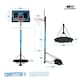 image 2 of NET1 Competitor Basketball Hoop - 111 x 71 cm Backboard, Adjustable 2.28-3.05 m, 38 L Portable Base | Multi | BLACK | 4396