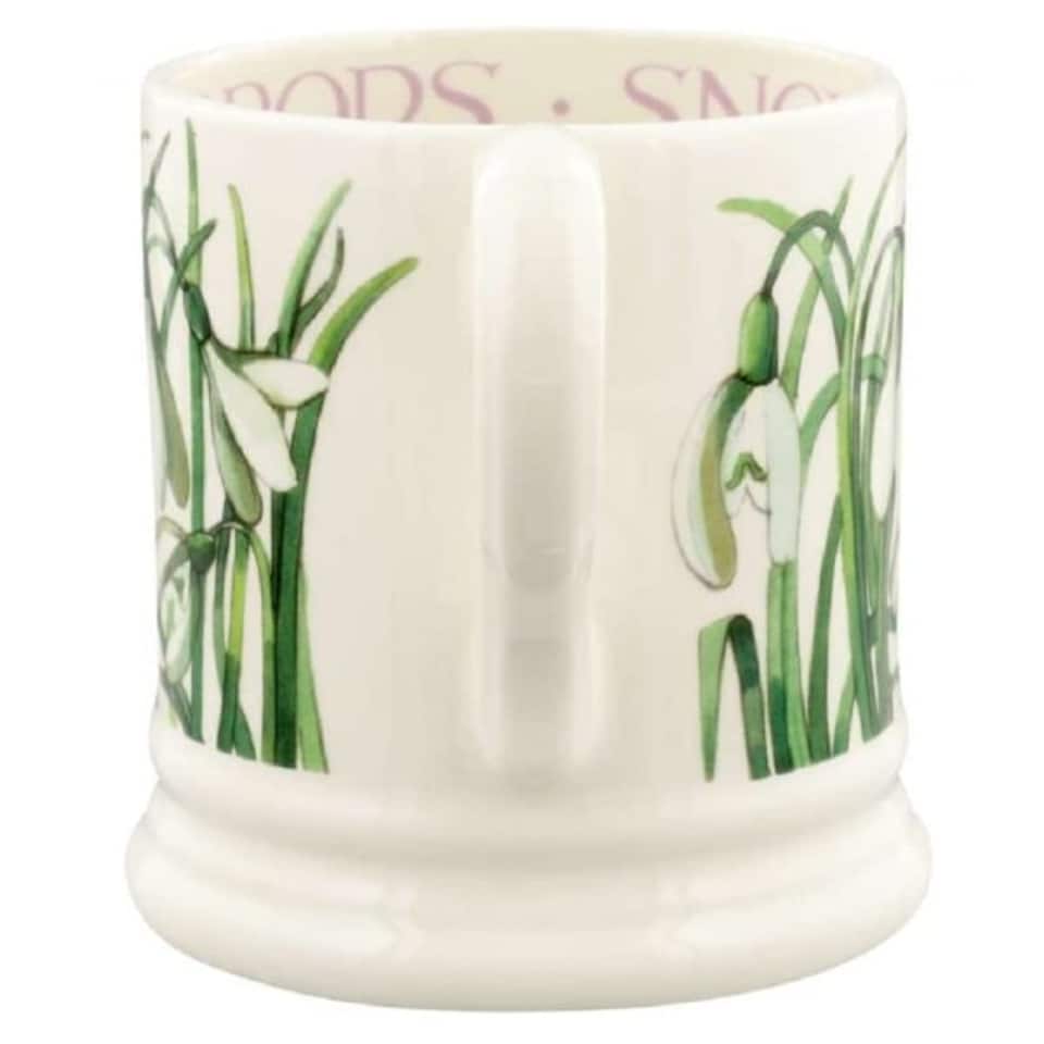 image 1 of Mug: 1 x 300ml Emma Bridgewater Snowdrop Half Pint Mug, Ceramic White