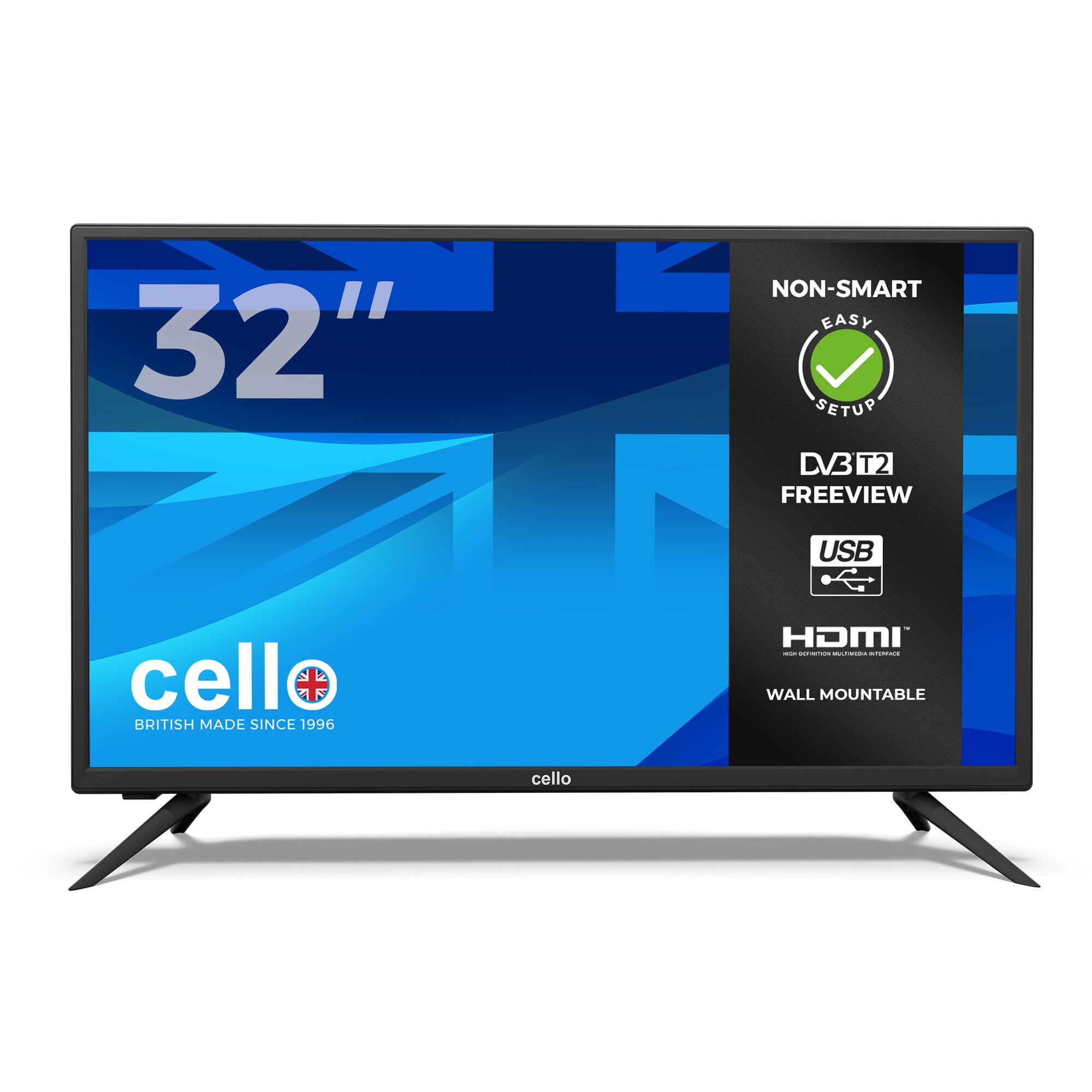 Cello 32 Inch HD Ready LED TV with Built in Freeview T2 HD