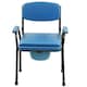 image 6 of Padded Steel Commode Toilet Chair And Pan Height Adjustable Seat disability Aid