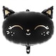 image 1 of Black Cat Shaped Foil Helium Balloon 48cm / 19 in