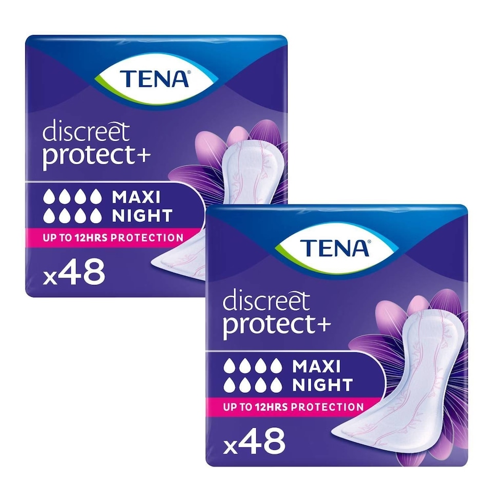 image 1 of TENA Discreet Maxi Night Incontinence Pads 96 Pack