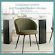 image 7 of SONARA Modern Set of 2 Chunky Weave Fabric Ergonomic Dining Chairs with Arms | Green