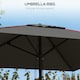 image 5 of Outsunny Sun Parasol with Vent, Table Umbrella for Patio, Garden, Pool, Grey