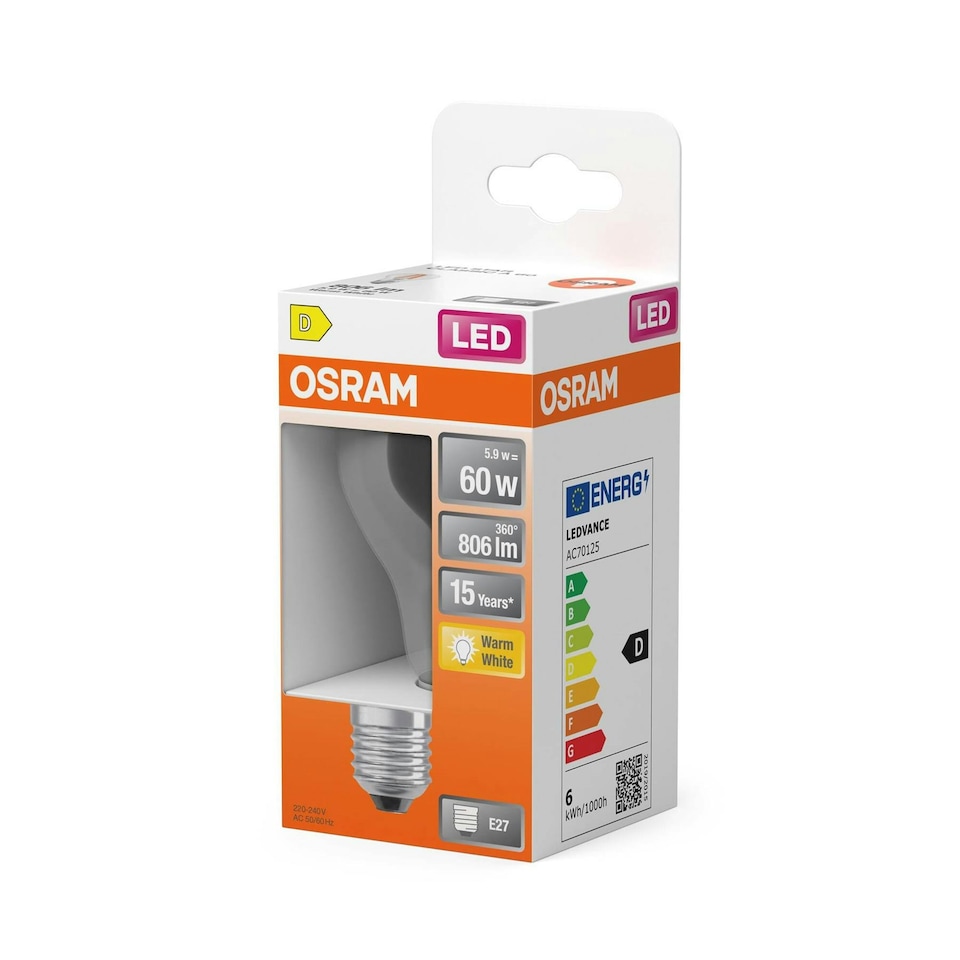 image 1 of OSRAM LED Lamp Star Light Bulb Shape A60 Filament 6 Pack