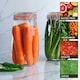 image 5 of Argon Tableware Glass Storage Jars with Labels - 1.5 Litre - Orange Seal - Pack of 6