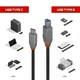 image 3 of 0.5m USB 3.2 Type C to B Cable, 5Gbps, Anthra Line