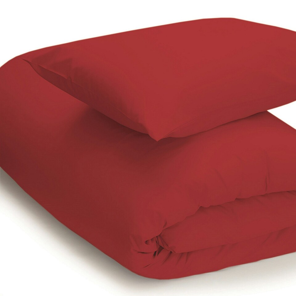 Belledorm Easycare Percale Duvet Cover - Red - Double