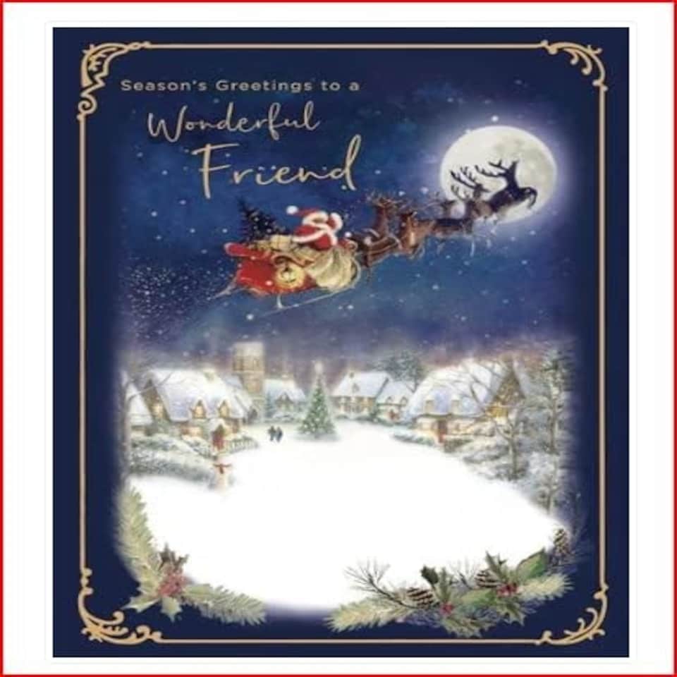 Season's Greeting to a Wonderful Friend Christmas Card