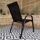 image 6 of Set of 6 Outdoor Garden Patio Textilene Furniture Chairs in Black
