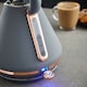 image 7 of Tower Grey & Rose Gold Pyramid Kettle Toaster Bread Bin & Canisters Set