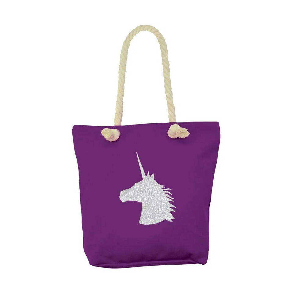 image 1 of Hy Unicorn Tote Bag - Purple - One Size Purple