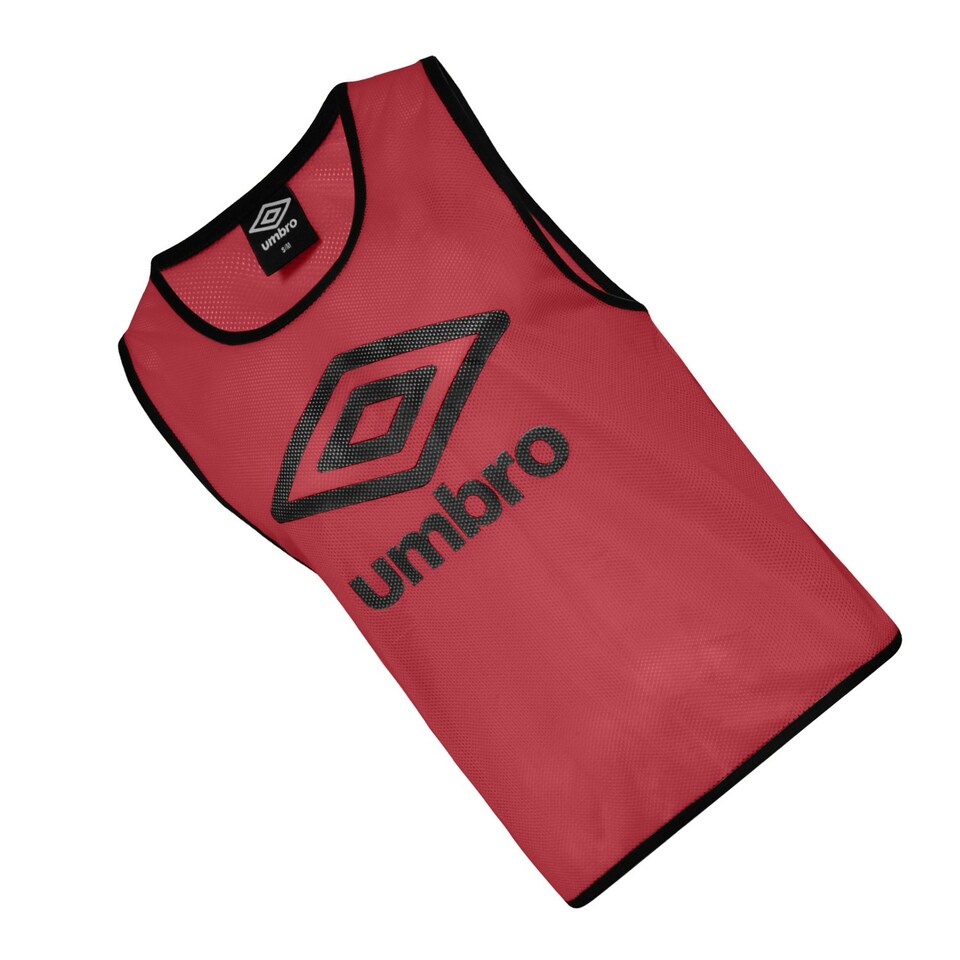 image 1 of Umbro Unisex Adult Training Bib - Vermillion/Black - L-XL