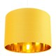 image 6 of Contemporary Ochre Cotton 10 Inch Table-Pendant Lamp Shade with Shiny Gold Inner | Yellow