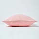 image 2 of Homescapes Cotton Rajput Ribbed Pink Cushion Cover - 60 x 60 cm Pink