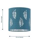 image 6 of Fern - Teal Cut Out 15.5cm Table Lamp Shade Green | Silver