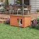 image 2 of PawHut  Wooden Dog Kennel with Removable Floor, Openable Roof