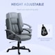 image 3 of HOMCOM Faux Leather Home Office Chair Mid Back Desk Chair with Arms Dark Grey