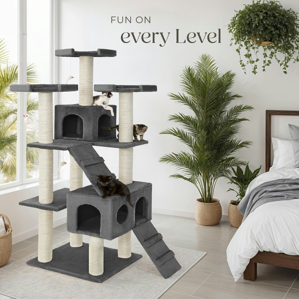 image 1 of Cat Tree Knuti - 186 cm, sisal cat scratching post - Anthracite
