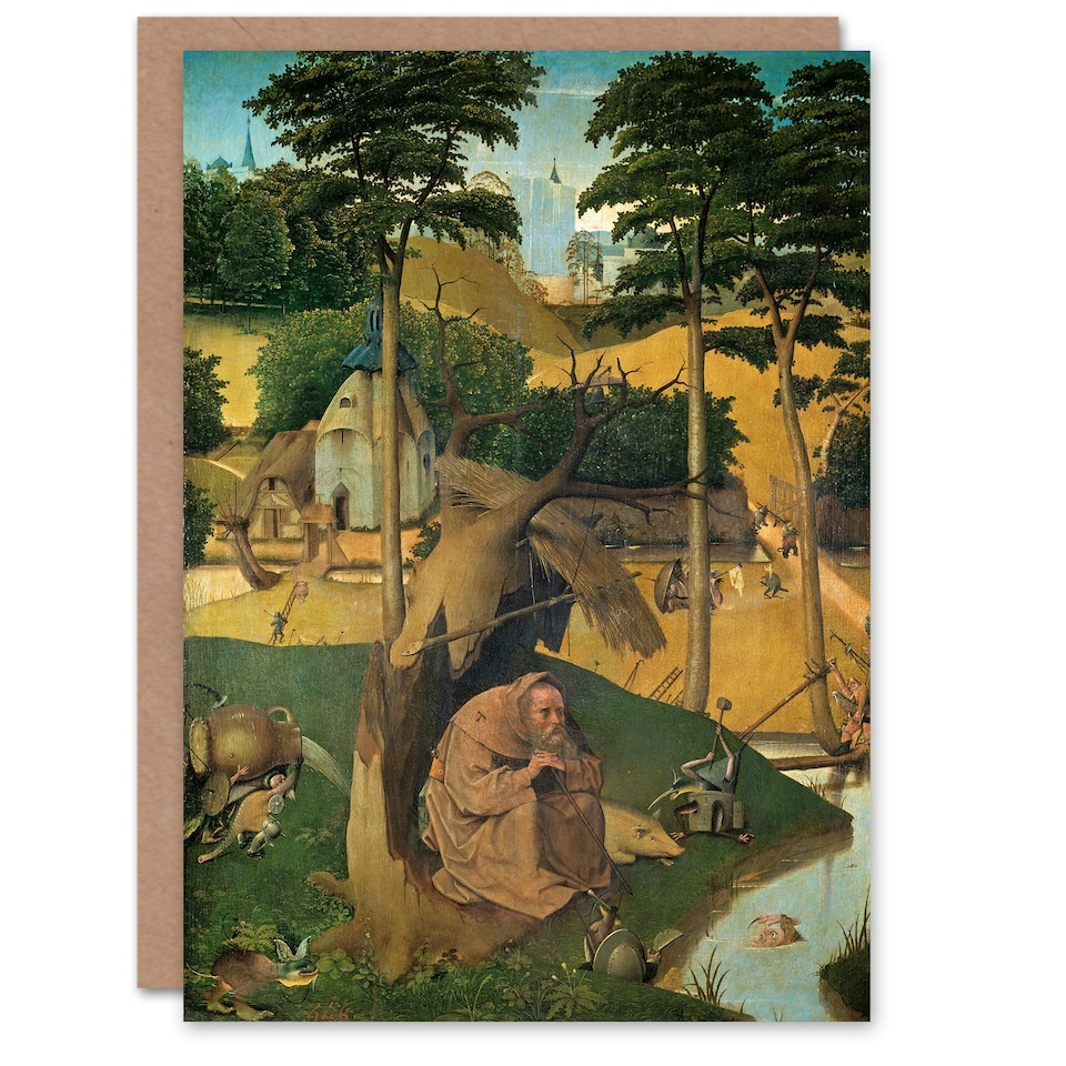 image 1 of Hieronymus Bosch Art Card Temptations of Saint Anthony