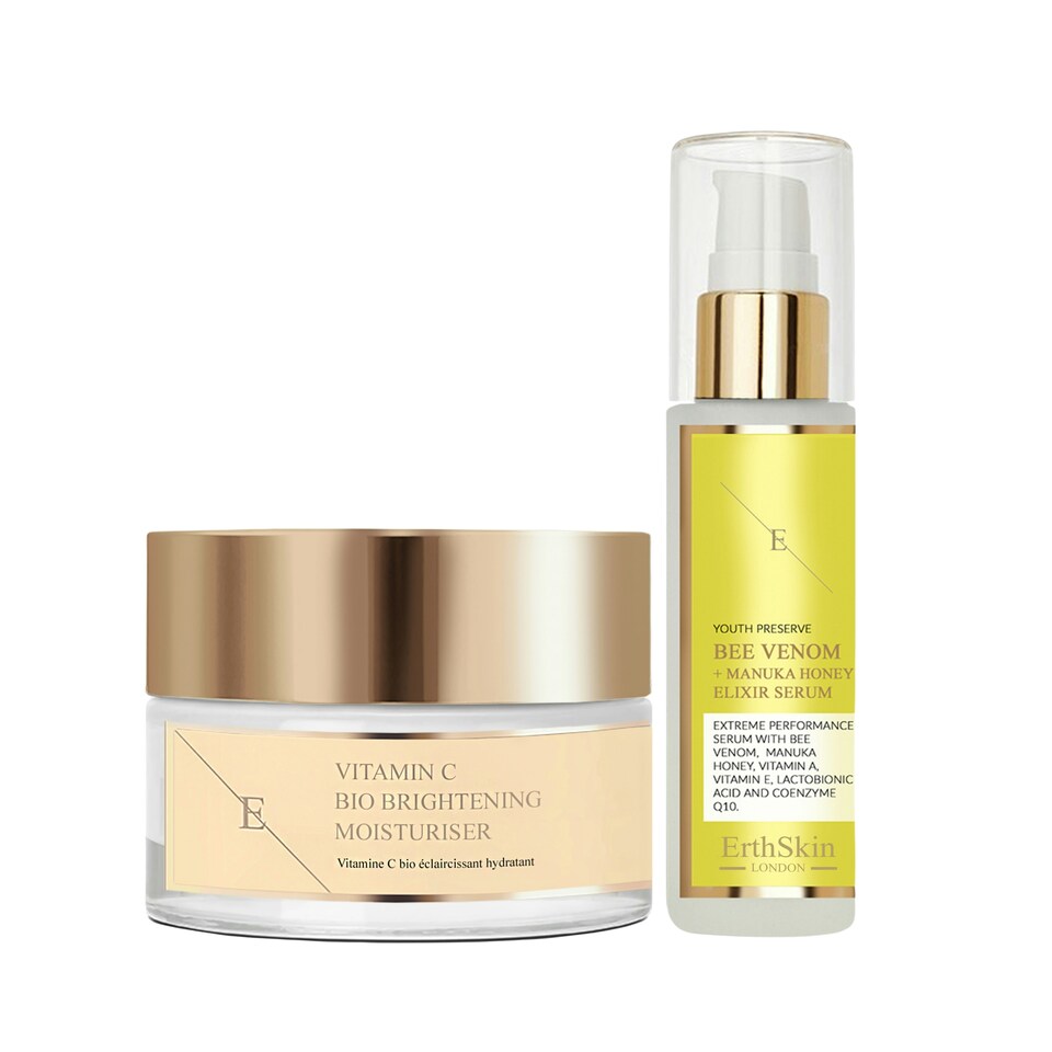 image 1 of Vitamin C Moisturizer & Elixir Serum Anti-Aging Set