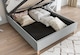 image 6 of 4ft6 Double Ottoman, Grey Velvet Fabric Upholstered,Lift Up,Storage, Pleated Bed Frame