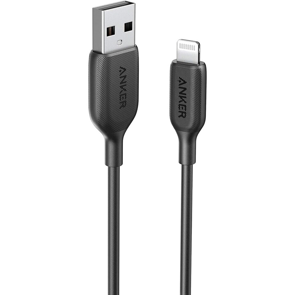 image 1 of Anker PowerLine USB-A to Lightning Cable 3ft Black