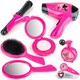 image 1 of Hairdressing & Vanity Beauty Set for Kids – Portable Role Play Styling Kit with Fashion Handbag