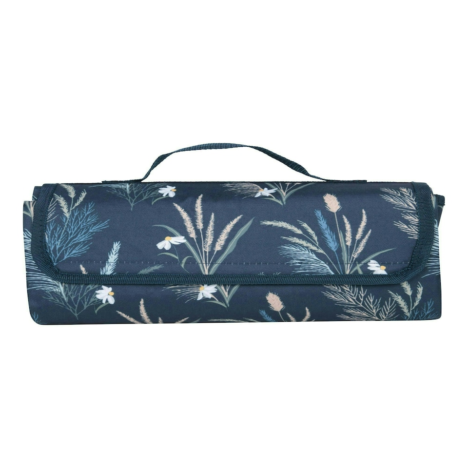 image 1 of Mountain Warehouse Picnic Mat Water Resistant Compact Carry Handle Blue | Dark Blue | One size