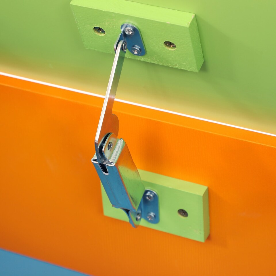 image 1 of Childrens Wooden Crayon Toy Storage Unit Box Bench