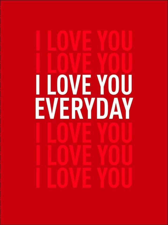 image 1 of I Love You Everyday Valentine's Day Card