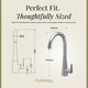image 6 of Situla Kitchen Mono Mixer Tap Single Lever Brushed Nickel 398mm | Silver | Brushed Nickel | 1