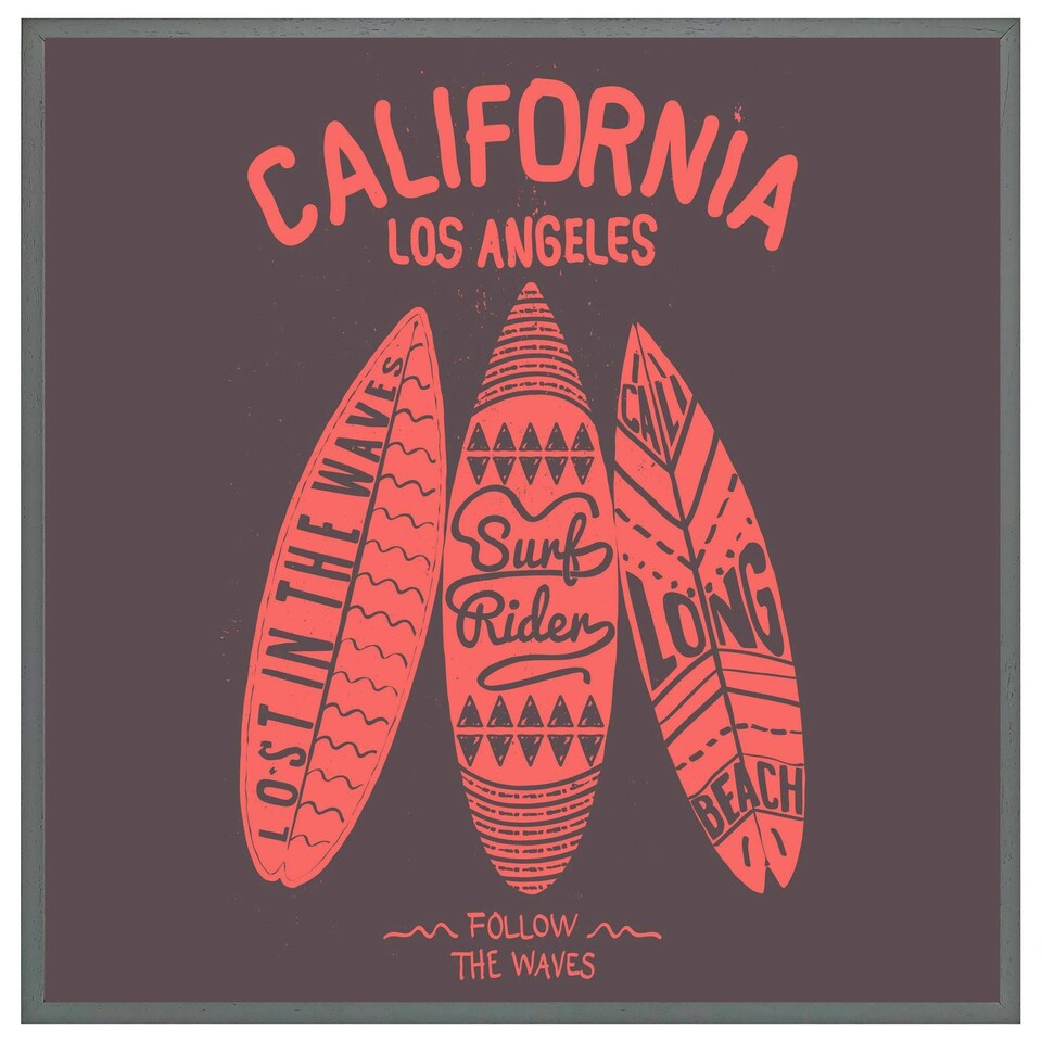 image 1 of California surf (Picutre Frame) Brown | S