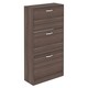 image 1 of Vida Designs 3 Drawer Shoe Cabinet Shoe Rack Storage Cupboard, Walnut