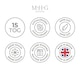 image 7 of MHG Living Striped 15 Tog Winter Duvet and Pillow Set|White|Double