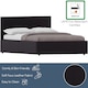 image 7 of Vida Designs Lisbon 4ft Small Double Size Ottoman Bed Storage Faux Leather, Brown, 120 x 190cm