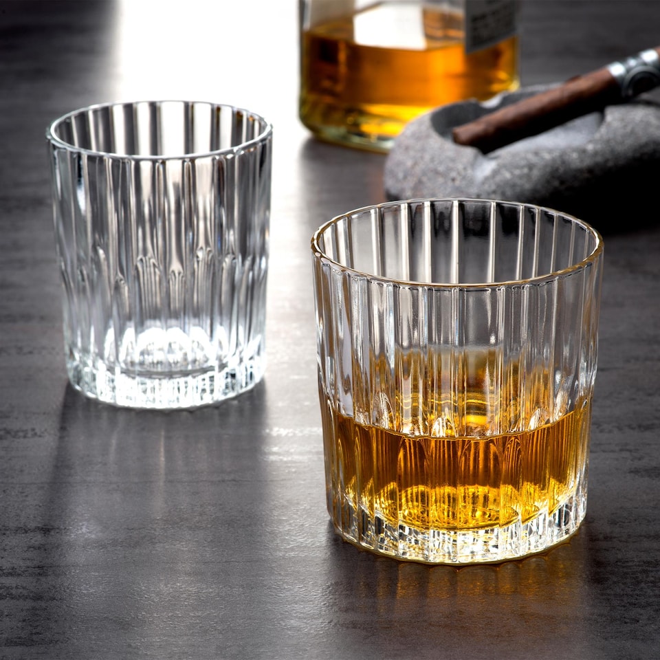 image 1 of Duralex Manhattan Vintage Whisky Glasses - 220ml - Pack of 6 | Clear | Clear