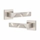 image 3 of Golden Grace Modern Nova Euro Lock Door Handles in Satin Nickel Finish with 70mm Key and Thumbturn Barrell Grey