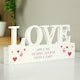 image 3 of Personalised Red Hearts Wooden Love Ornament